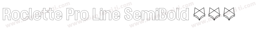 Roclette Pro Line SemiBold 斜体喷泉字体转换